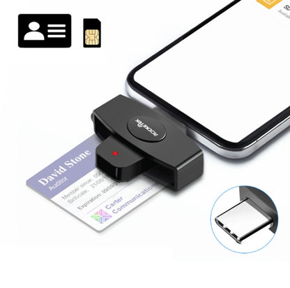 Lecteur de carte à puce Rocketek CSCR3 Type-C Lecteur de carte CAC/SIM/IC/ID pour déclarations fiscales bancaires