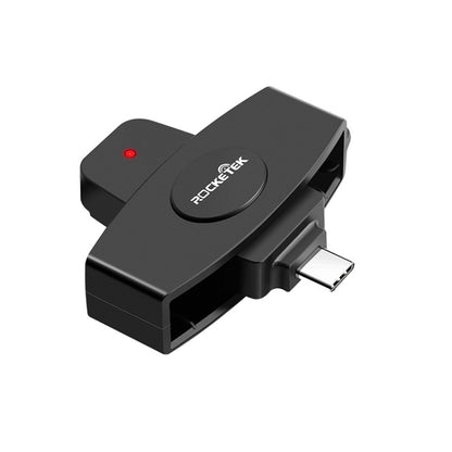 Lecteur de carte à puce Rocketek CSCR3 Type-C Lecteur de carte CAC/SIM/IC/ID pour déclarations fiscales bancaires