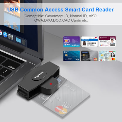 Lecteur de carte à puce Rocketek CSCR3 Type-C Lecteur de carte CAC/SIM/IC/ID pour déclarations fiscales bancaires