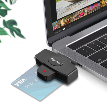 Lecteur de carte à puce Rocketek CSCR3 Type-C Lecteur de carte CAC/SIM/IC/ID pour déclarations fiscales bancaires
