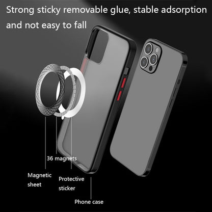 2 PCS T12 Stripe Pattern Magnetic Suction Wireless Charger Magnetic Sheet, White, Black