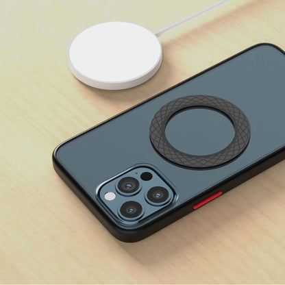 2 PCS T12 Stripe Pattern Magnetic Suction Wireless Charger Magnetic Sheet, White, Black
