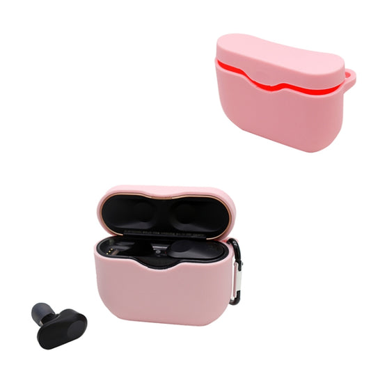 2 fundas protectoras de silicona con gancho para auriculares Bluetooth Sony WF-1000XM3 (blanco, rosa, verde menta, transparente, verde y morado lavanda)