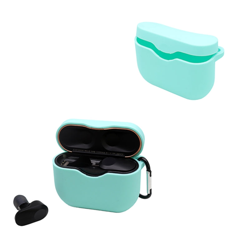 2 PCS Bluetooth Earphone Silicone Protective Cover with Hook For Sony WF-1000XM3, Pink, Mint Green, Transparent, Green, Lavender Purple