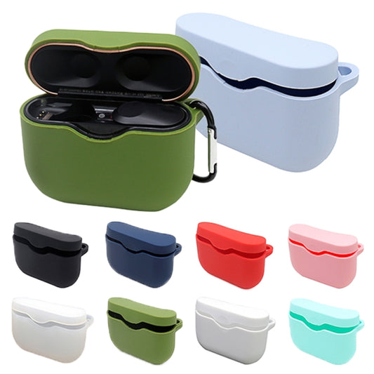 2 fundas protectoras de silicona con gancho para auriculares Bluetooth Sony WF-1000XM3 (blanco, rosa, verde menta, transparente, verde y morado lavanda)