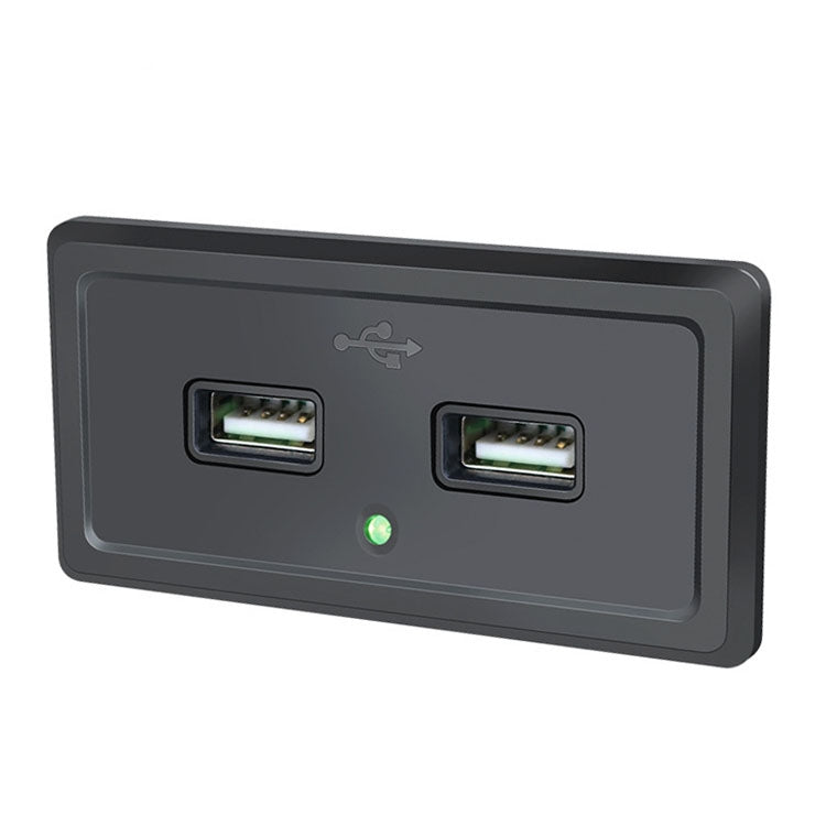 12V24V Route Bus Dual USB Charging Input Car Charger, Blue Light, Green Light, Red Light