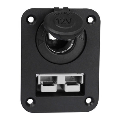 Andersen Panel Large Current Plug With 12V Cigarette Lighter Panel Combination, PA5403