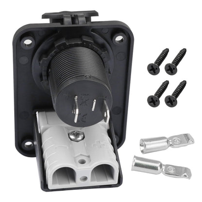 Andersen Panel Large Current Plug With 12V Cigarette Lighter Panel Combination, PA5403