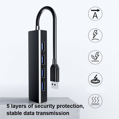 4 X USB 2.0 Ports HUB Converter, Cable Length: 15cm,Style：, Without Light Bar, With Light Bar Black, With Light Bar White