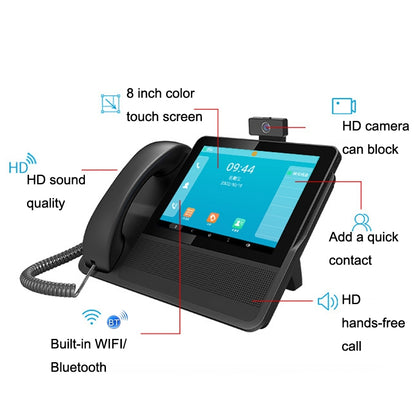 S09 8 Inch HD Audio And Video Conference 6 SIP Line PSP Line PSTN/VOIP IP Business Office Phone, S09