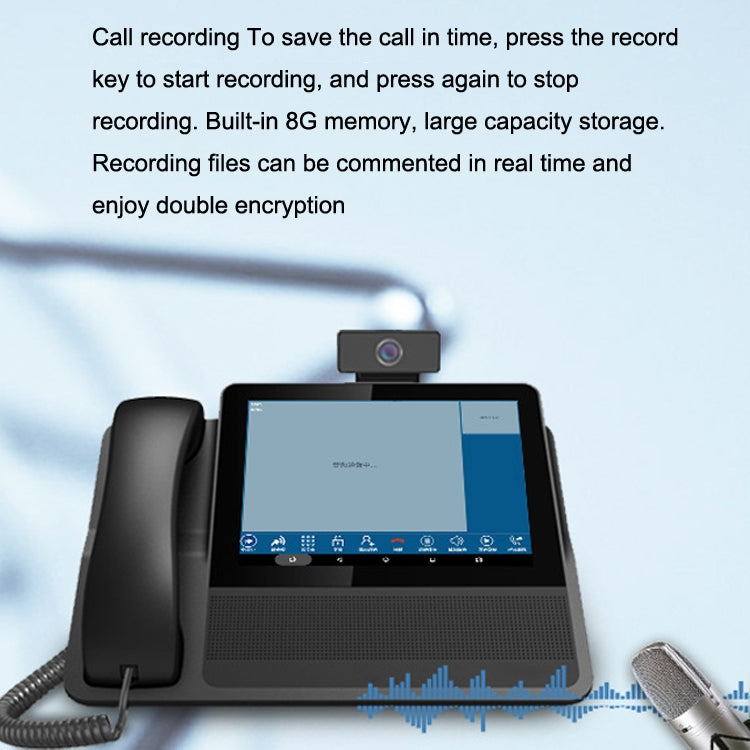 S09 8 Inch HD Audio And Video Conference 6 SIP Line PSP Line PSTN/VOIP IP Business Office Phone, S09