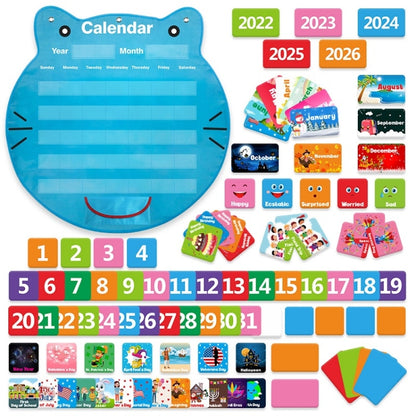 Sac de rangement mural en forme de tête de chat, calendrier mural en forme de tête de chat