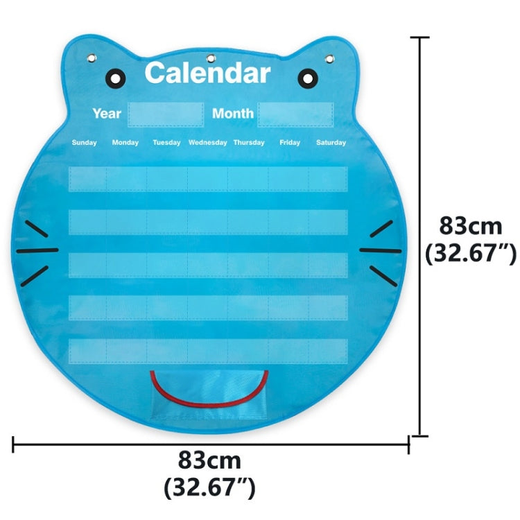 Sac de rangement mural en forme de tête de chat, calendrier mural en forme de tête de chat