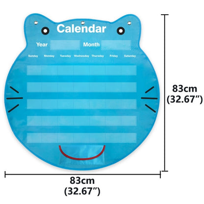 Sac de rangement mural en forme de tête de chat, calendrier mural en forme de tête de chat