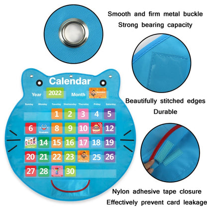 Sac de rangement mural en forme de tête de chat, calendrier mural en forme de tête de chat