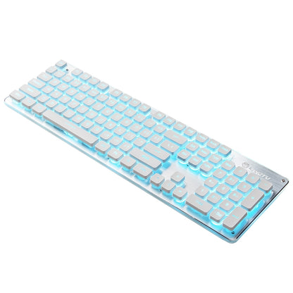 LANGTU L1 104 Keys USB Home Office Film Luminous Wired Keyboard, Cable Length:1.6m, L1 White Light Black, L1 Ice Blue Light Black, L1 White Light Pink, L1 Orange Light Black, L1 Ice Blue Light Silver White