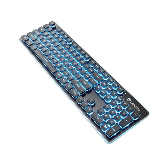 LANGTU L1 104 Keys USB Home Office Film Luminous Wired Keyboard, Cable Length:1.6m, L1 White Light Black, L1 Ice Blue Light Black, L1 White Light Pink, L1 Orange Light Black, L1 Ice Blue Light Silver White