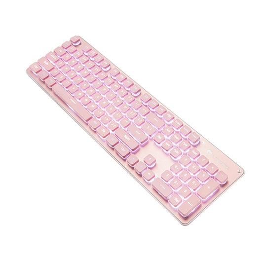 LANGTU L1 104 Keys USB Home Office Film Luminous Wired Keyboard, Cable Length:1.6m, L1 White Light Black, L1 Ice Blue Light Black, L1 White Light Pink, L1 Orange Light Black, L1 Ice Blue Light Silver White