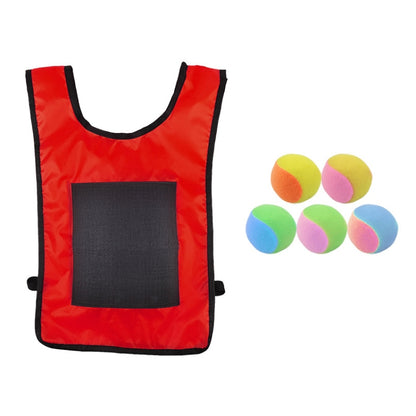 Children Dodgeball Vest For Parent-child Outdoor Games With 5 Balls, Small (Red), Small (Blue), Small (Yellow), Small (Orange), Small (Green), Large (Red), Large (Blue), Large (Yellow), Large (Orange), Large (Green), Small + 5 Tails (Red)              ...