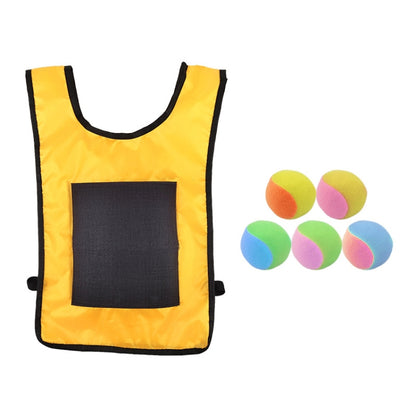 Children Dodgeball Vest For Parent-child Outdoor Games With 5 Balls, Small (Red), Small (Blue), Small (Yellow), Small (Orange), Small (Green), Large (Red), Large (Blue), Large (Yellow), Large (Orange), Large (Green), Small + 5 Tails (Red)              ...