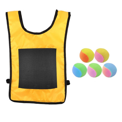 Children Dodgeball Vest For Parent-child Outdoor Games With 5 Balls, Small (Red), Small (Blue), Small (Yellow), Small (Orange), Small (Green), Large (Red), Large (Blue), Large (Yellow), Large (Orange), Large (Green), Small + 5 Tails (Red)              ...