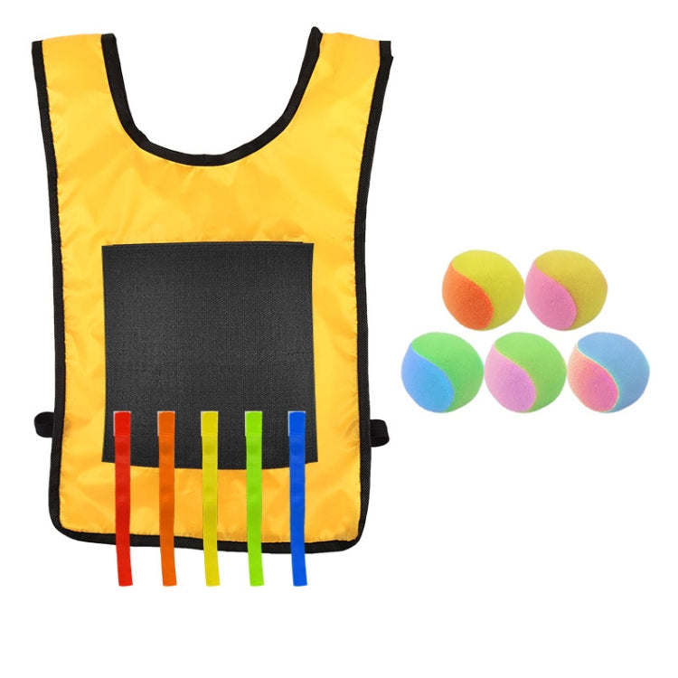 Children Dodgeball Vest For Parent-child Outdoor Games With 5 Balls, Small (Red), Small (Blue), Small (Yellow), Small (Orange), Small (Green), Large (Red), Large (Blue), Large (Yellow), Large (Orange), Large (Green), Small + 5 Tails (Red)              ...