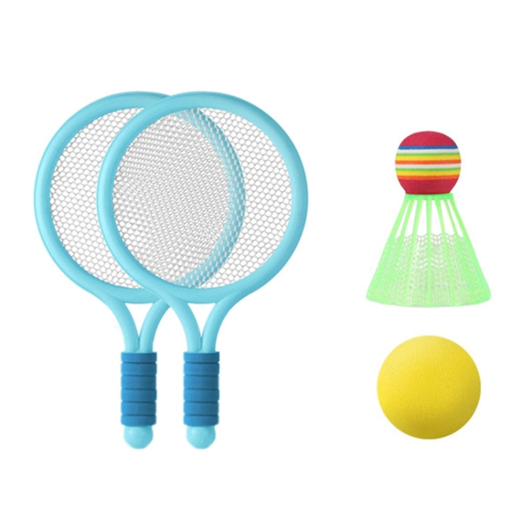 1 paire de raquettes de badminton/tennis pour enfants avec deux balles, bleu, rose, vert, bleu rose, rose vert