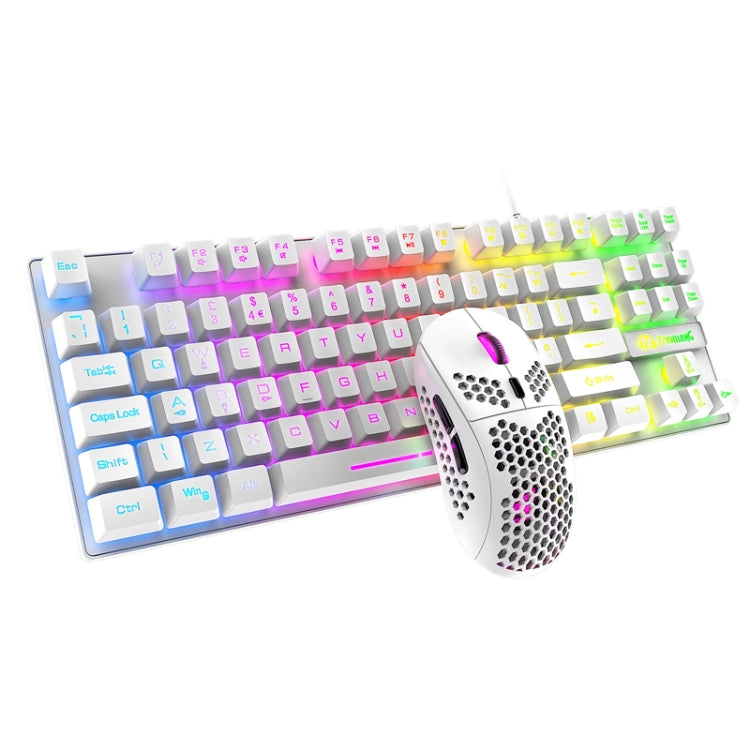 ZIYOU LANG T2 88 Keys Gaming Mechanical Luminous Keyboard and Mouse Set, Cable Length: 1.6m, T2 Blue, T2 Black, T2 White