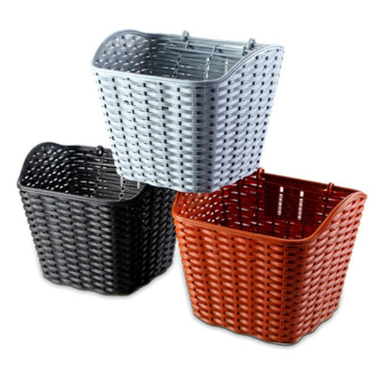 Panier de vélo étanche avec couvercle, panier de guidon avant, noir, marron, gris
