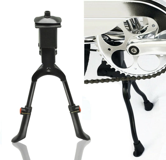 Support de pied de vélo, Support central réglable pour VTT, Support de pied de vélo