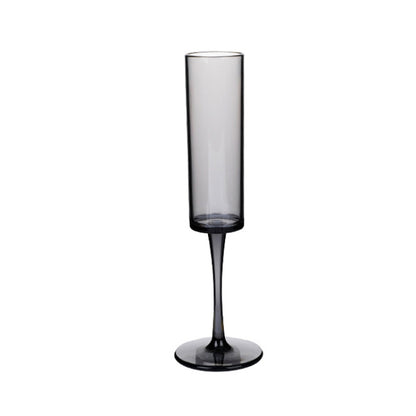 165ml Household Acrylic Champagne Glasses, Black, Transparent