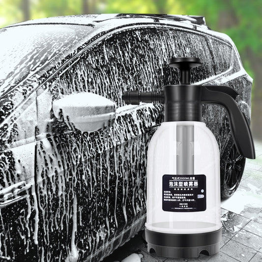 Pulvérisateur Mousse Lavage Auto, Arrosoir Pompe à Pression pour Jardinage, Maison, Blanc Transparent