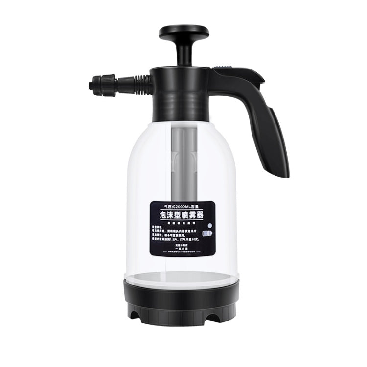 Pulvérisateur Mousse Lavage Auto, Arrosoir Pompe à Pression pour Jardinage, Maison, Blanc Transparent