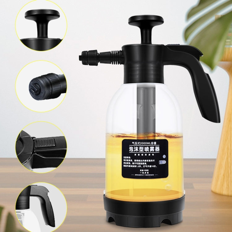 Pulvérisateur Mousse Lavage Auto, Arrosoir Pompe à Pression pour Jardinage, Maison, Blanc Transparent
