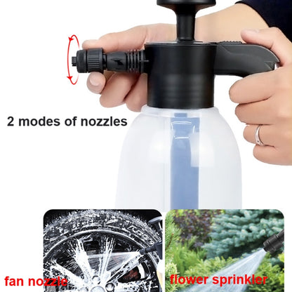 Pulvérisateur Mousse Lavage Auto, Arrosoir Pompe à Pression pour Jardinage, Maison, Blanc Transparent