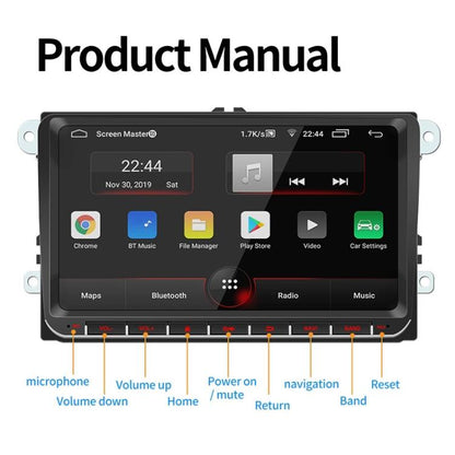 Car HD 9 Inch Radio Receiver MP5 Player For Volkswagen, Support Bluetooth, GPS, WiFi