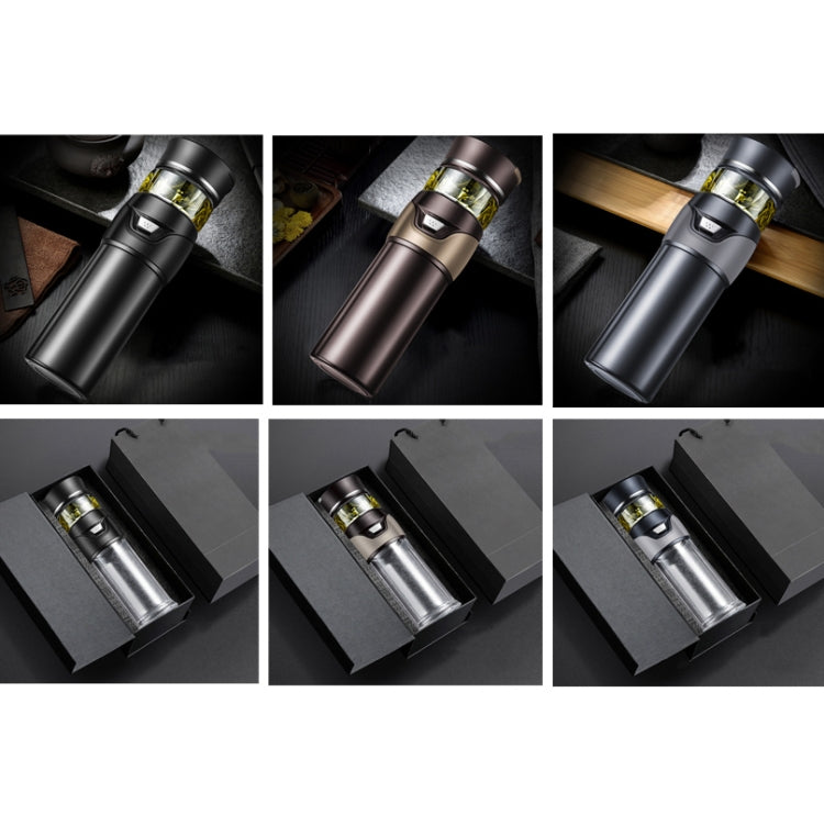 101-500ML Insulation Cup Tea Water Separation Tea Cup,Style:, Stainless Steel  Black, Stainless Steel  Coffee, Stainless Steel  Gray, Black+Gift Box, Coffee+Gift Box, Gray+Gift Box, Glass Black+Gift Box, Glass Coffee+Gift Box, Glass Gray+Gift Box      ...