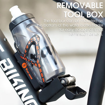 WEST BIKING Bicycle Multifunctional Bottle Cage Tire Lever Tool Box, Black Orange, Black White, Black Red