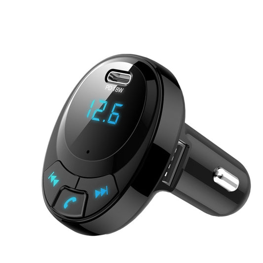 BT09 Chargeur de voiture Bluetooth MP3 avec écran numérique et double port USB, BT09