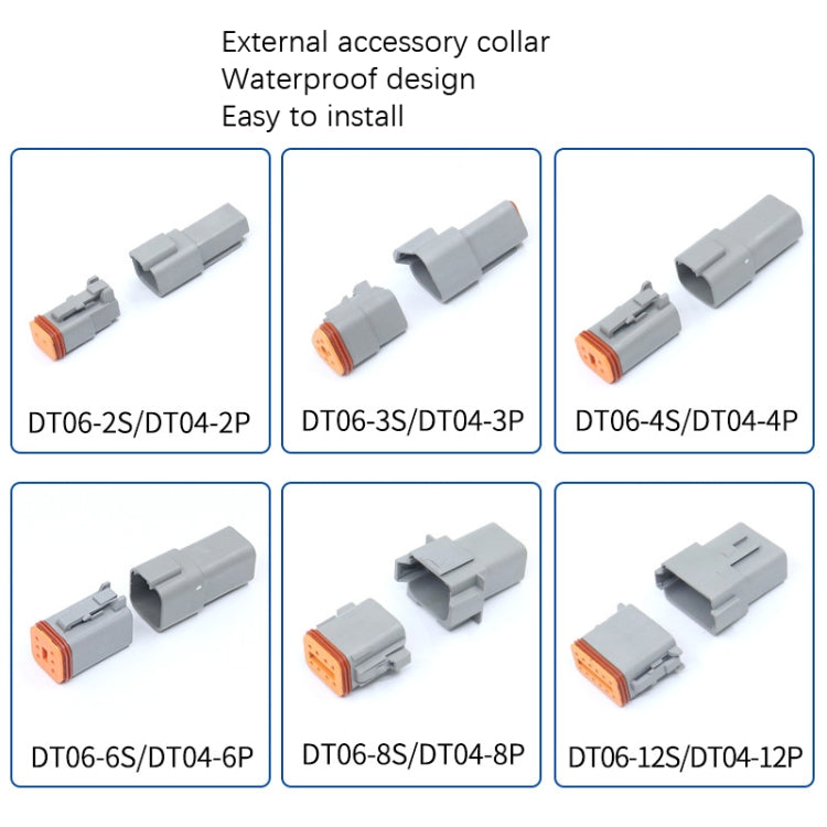 Car Waterproof Connector Conductive Connection Terminal, 4 PCS DT04-2P / DT06-2S With Copper, 4 PCS DT04-3P / DT06-3S With Copper, 2 PCS DT04-4P / DT06-4S With Copper, 2 PCS DT04-6P / DT06-6S With Copper, 2 PCS DT04-8P / DT06-8S With Copper������������...