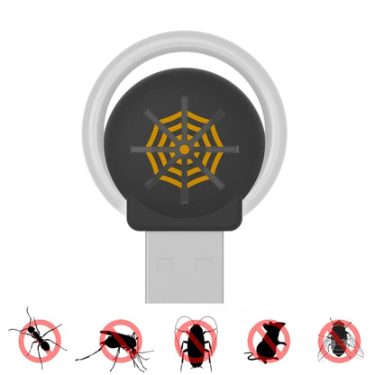 Répulsif anti-moustiques et insectes à ultrasons USB pour voiture avec lumière d'ambiance, blanc, noir