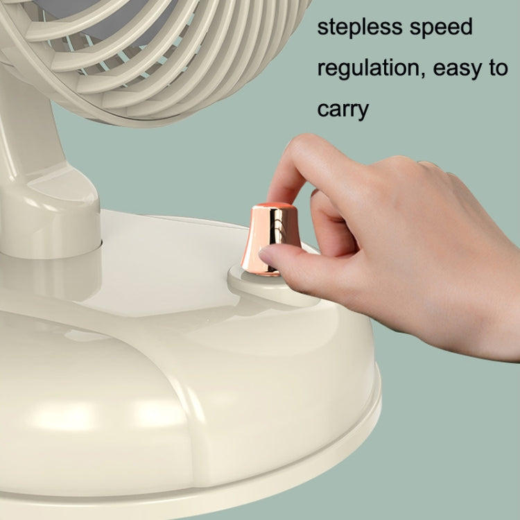 F10 Portable Quiet Desktop Retro Moving Head USB Fan, F10 Milk White, F10 Bean Green