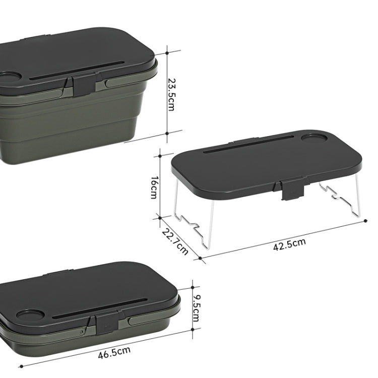Camping Water Carry Basket Picnic Basket Outdoor Folding Box Can Be Used As Table