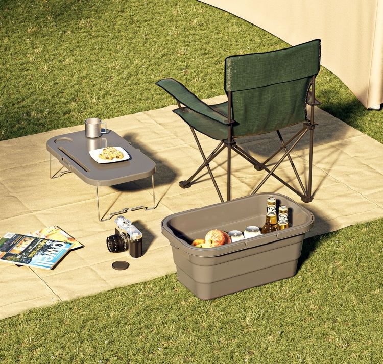 Camping Water Carry Basket Picnic Basket Outdoor Folding Box Can Be Used As Table