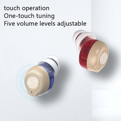 Older Young Sound Amplifier Sound Collector Hearing Aid, (Red Blue), (Black), (White)