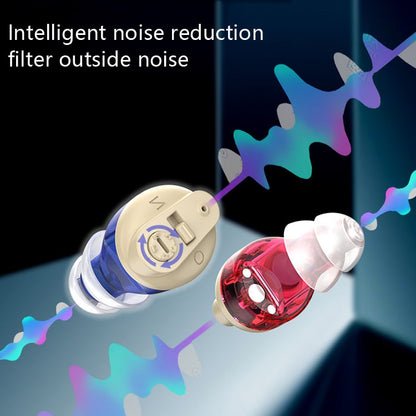 Old People Voice Amplifier Sound Collector Hearing Aid, Red Blue Double Machine + White Charging Bin, Red Blue Double Machine + Black Charging Bin, Skin Color Double Machine + Black Charging Bin, Skin Color Double Machine + White Charging Bin, Black   ...