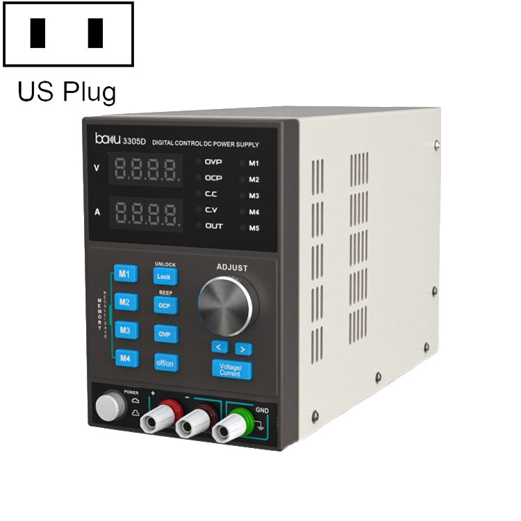 باكو BA-3305D مزود طاقة عالي تيار مستمر 5 أمبير/30 فولت CNC، قابس أمريكي BA-3305D، قابس أوروبي BA-3305D