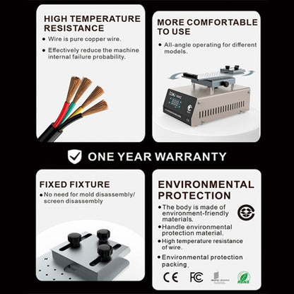 BAKU BA949C Heated 360-degree Rotating Fast LCD Screen Splitter, BA-949C US Plug, BA-949C EU Plug