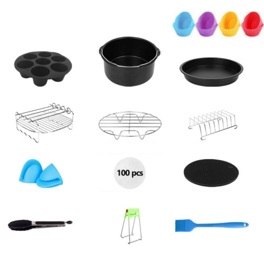 Juego de 13 accesorios para hornear para freidora de aire de 8 pulgadas, 13 piezas/juego