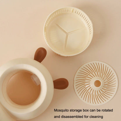 JM-008 Lampe anti-moustiques mignonne par inhalation USB, pour la maison, silencieuse, répulsif moustiques, blanc, beige